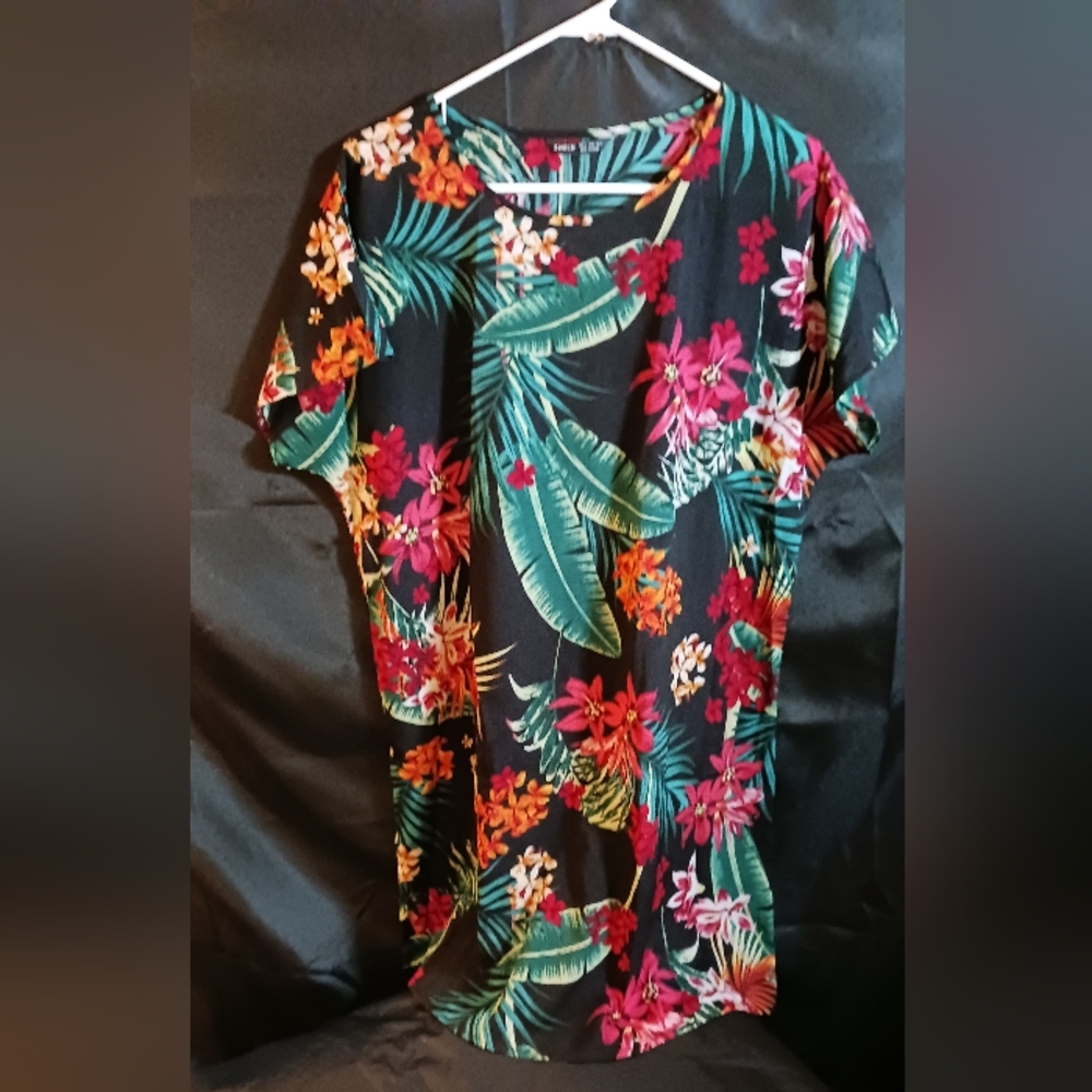 Black floral dress